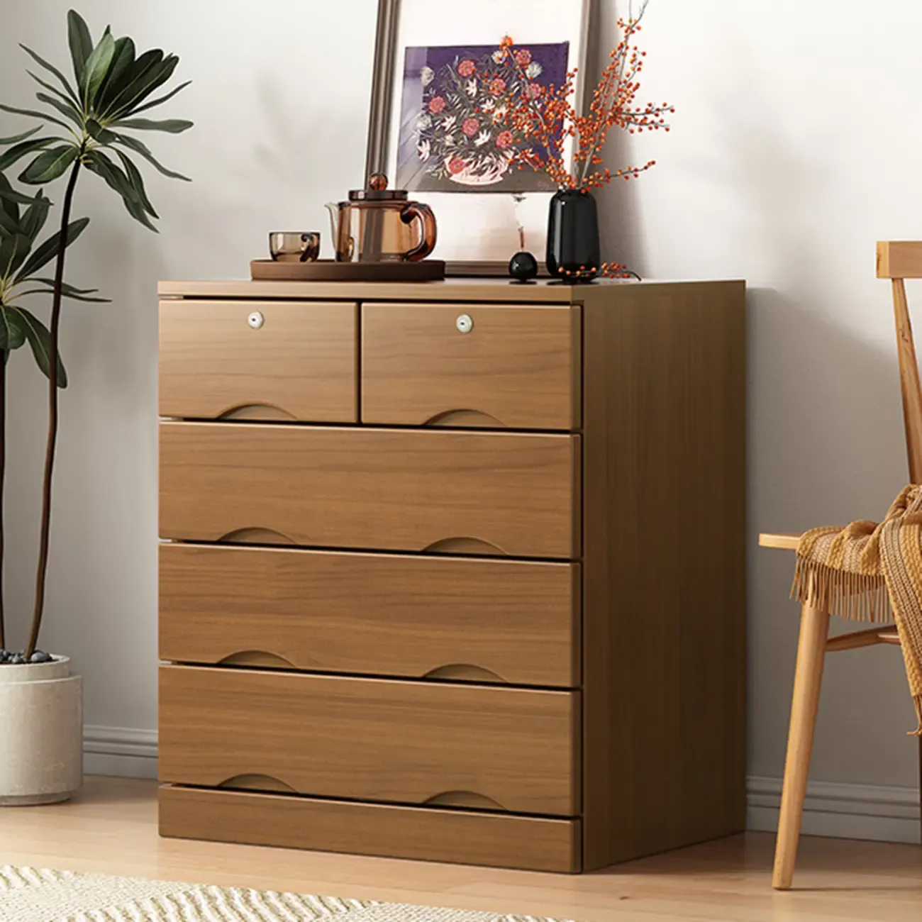 Modern Solid Wood Dressers with 7-Drawers for Living Room Image - 40