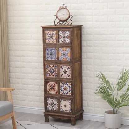 Mid-Century Vintage Cabinet with Drawers-Unique Pattern  Image - 16