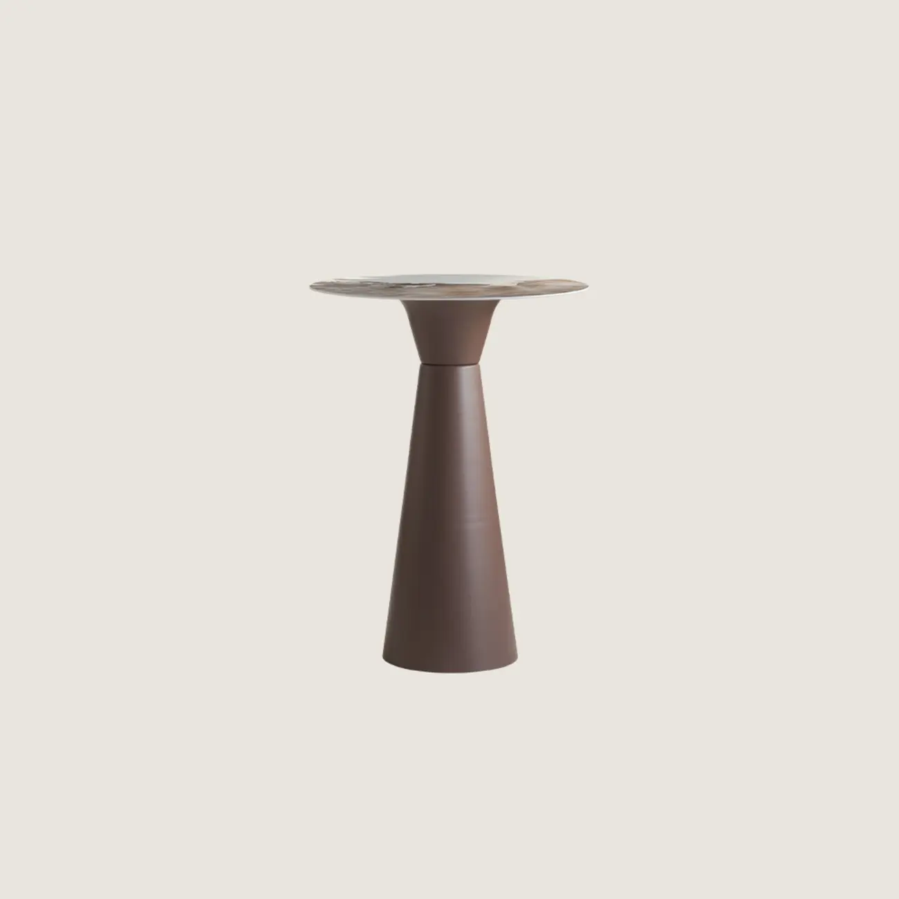 Nordic Small Round Bar Table with Stump Base Image - 21 | homeyfad
