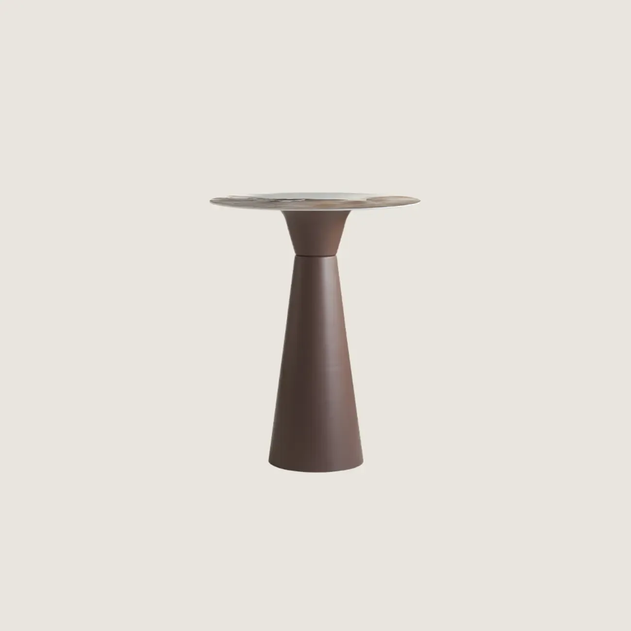 Nordic Small Round Bar Table with Stump Base Image - 22
