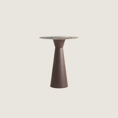 Nordic Small Round Bar Table with Stump Base Image - 22