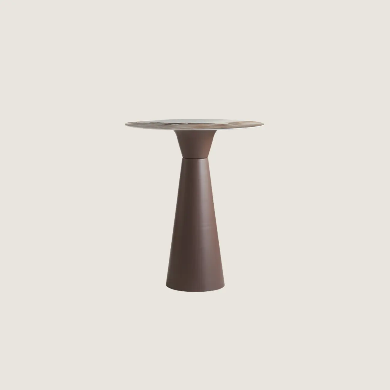 Nordic Small Round Bar Table with Stump Base Image - 23 | homeyfad