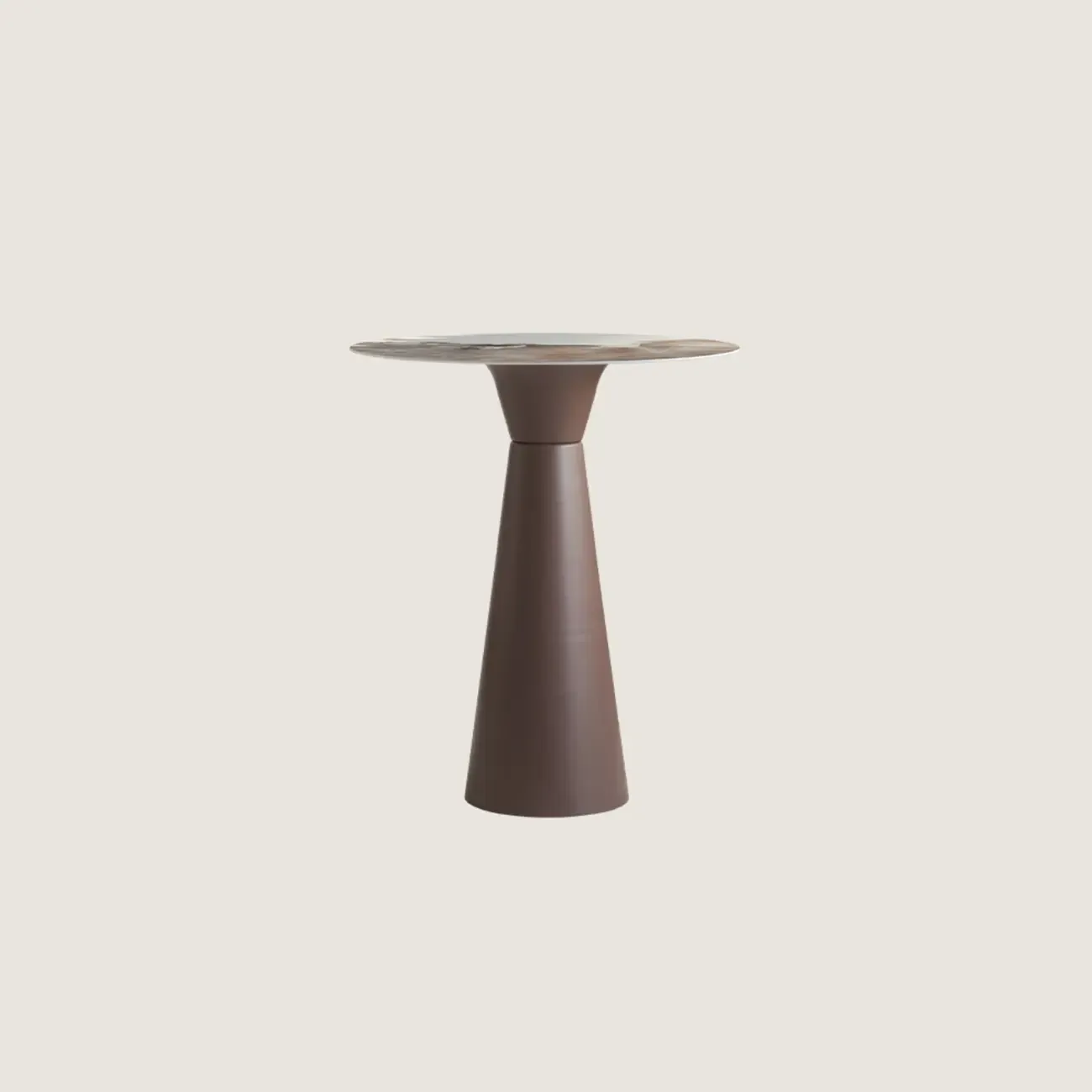 Nordic Small Round Bar Table with Stump Base Image - 23