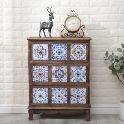 Mid-Century Vintage Cabinet with Drawers-Unique Pattern  Image - 20