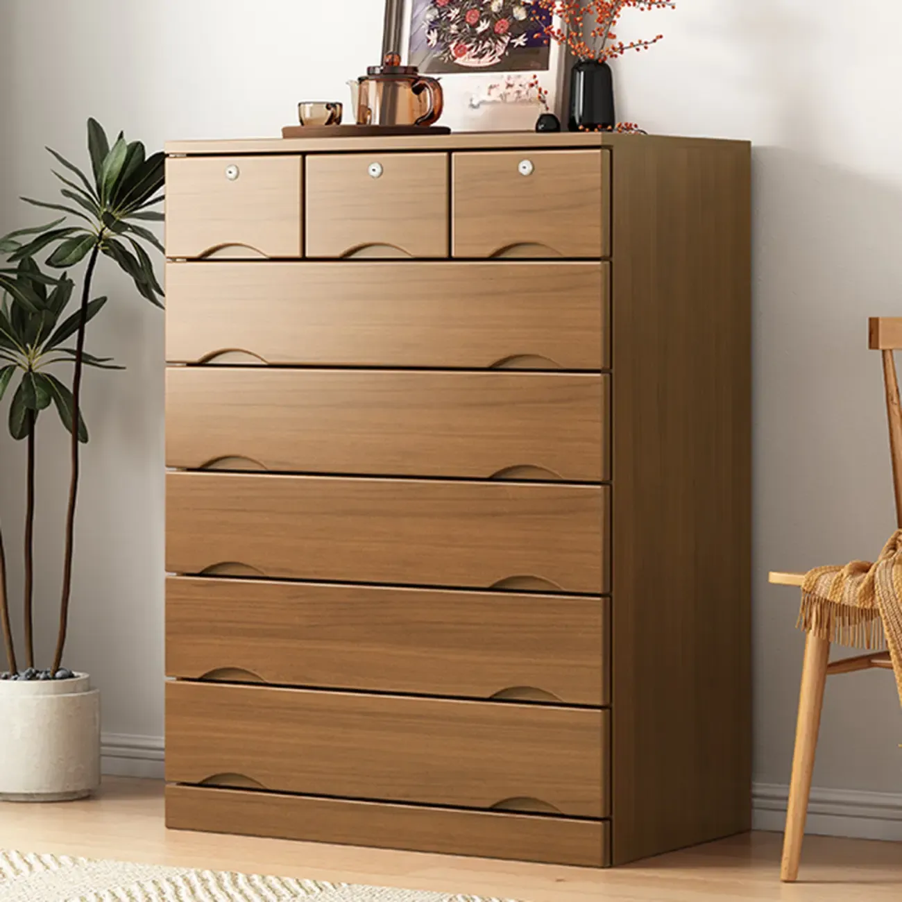 Modern Solid Wood Dressers with 7-Drawers for Living Room Image - 44