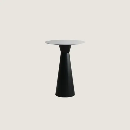 Nordic Small Round Bar Table with Stump Base Image - 24