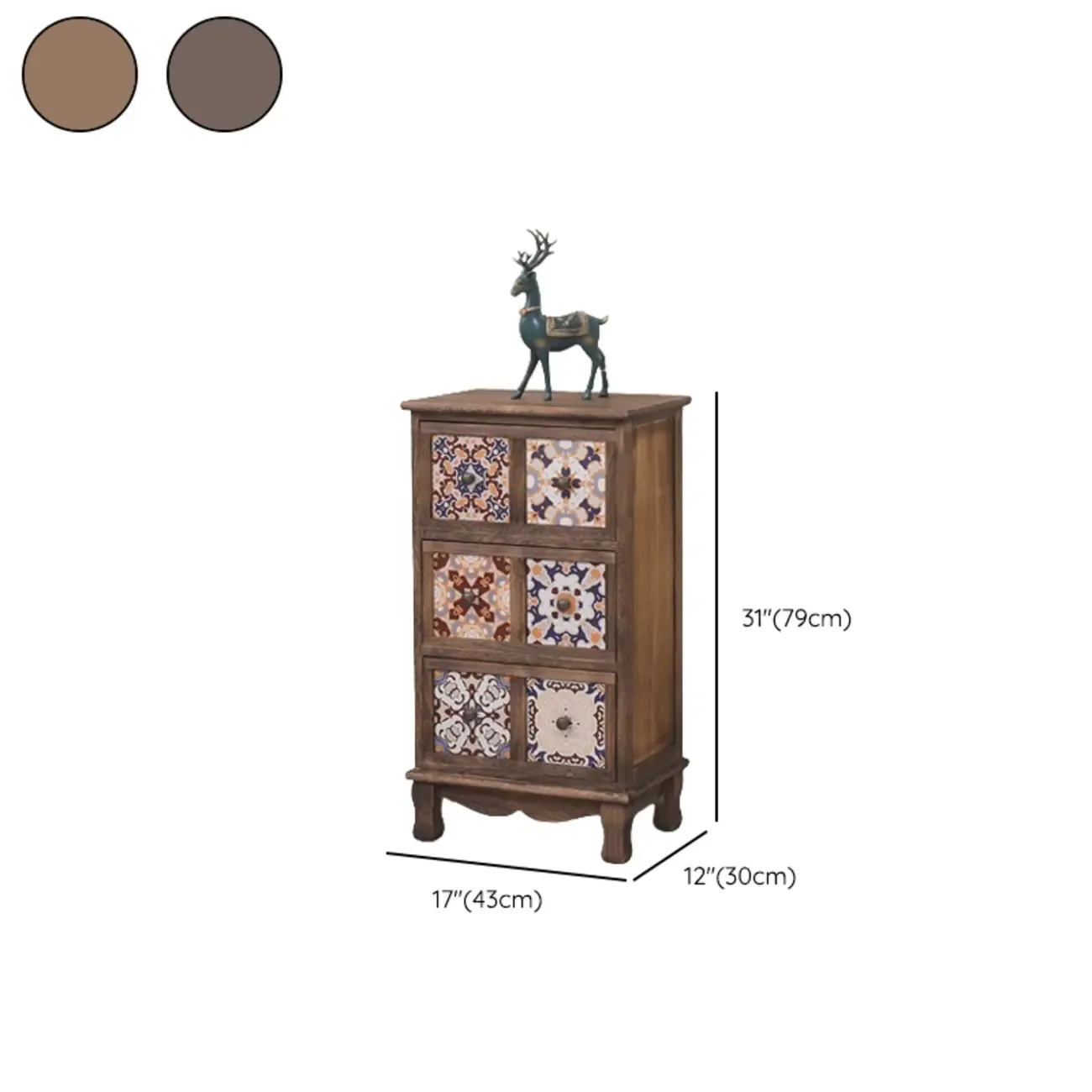 Mid-Century Vintage Cabinet with Drawers-Unique Pattern #size