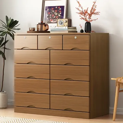 Modern Solid Wood Dressers with 7-Drawers for Living Room Image - 46