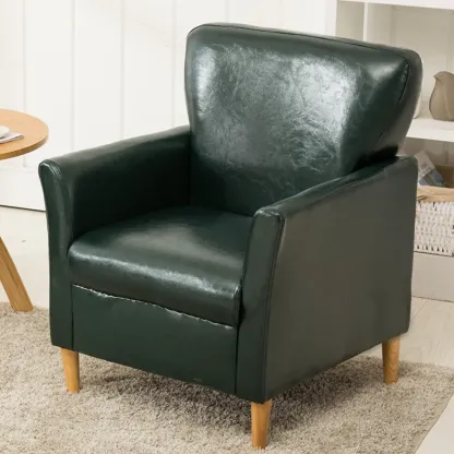 Modern Brown Linen Armchair for Living Room Image - 28