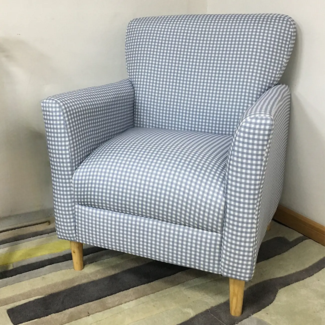 Modern Brown Linen Armchair for Living Room Image - 30 | homeyfad