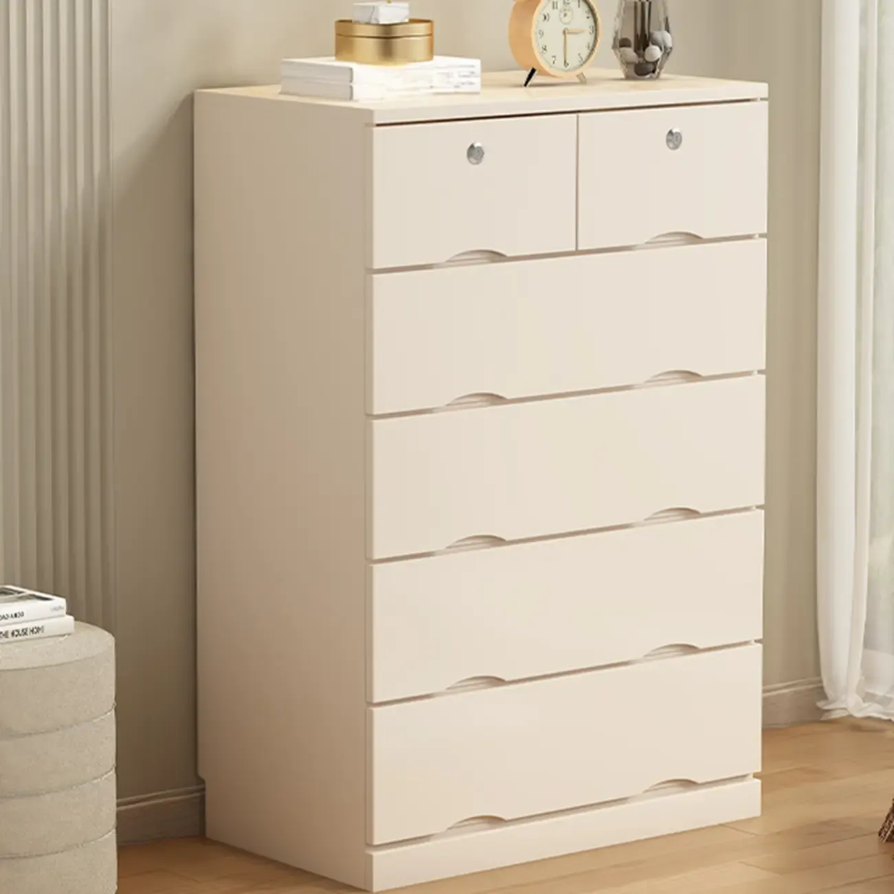 Modern Solid Wood Dressers with 7-Drawers for Living Room Image - 50