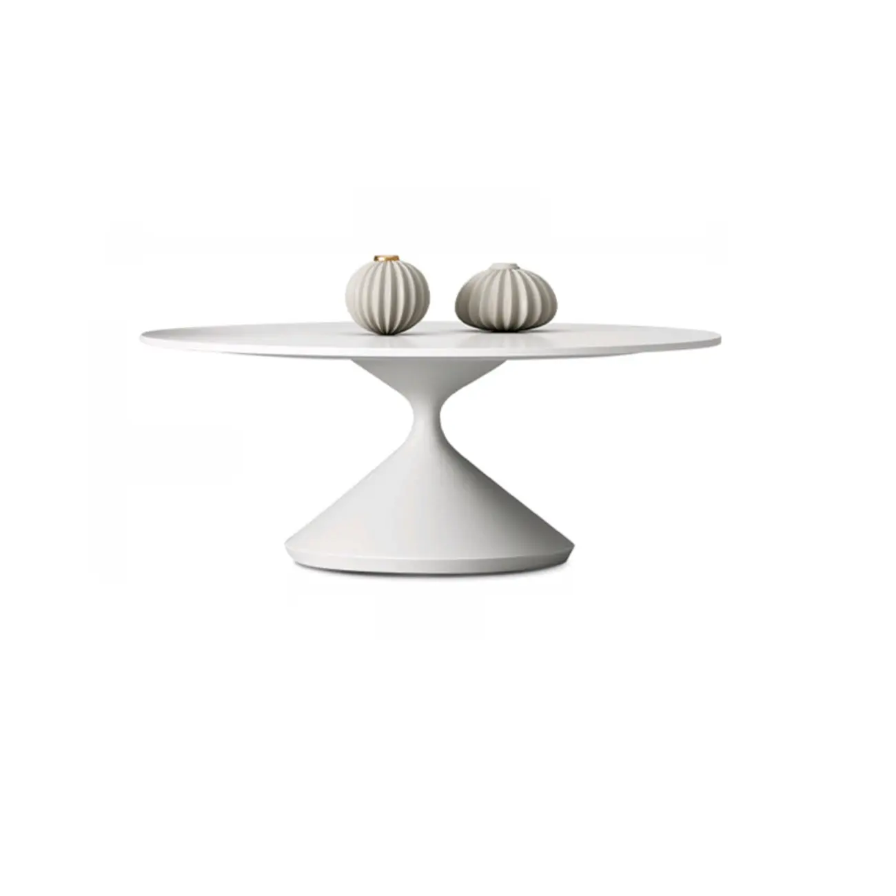 White Round Nesting Coffee Table with Modern Simple Style Image - 5 | homeyfad