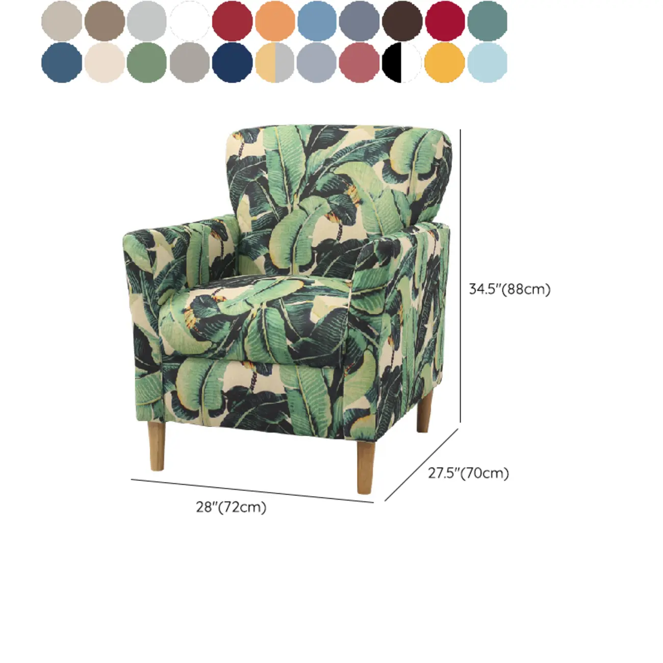 Modern Brown Linen Armchair for Living Room Image - 35 | homeyfad