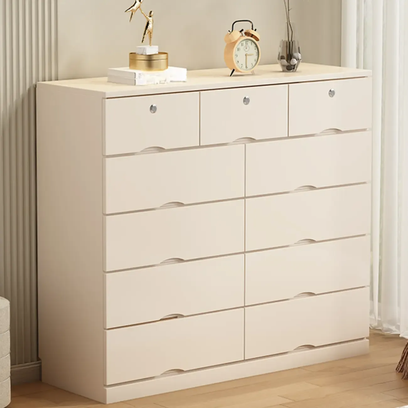 Modern Solid Wood Dressers with 7-Drawers for Living Room Image - 55