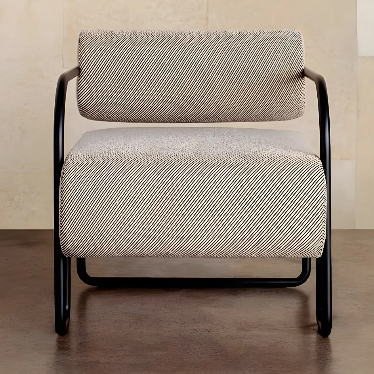 Industrial Leather/Velvet Accent Chair with Metal Frame Image - 15 | homeyfad