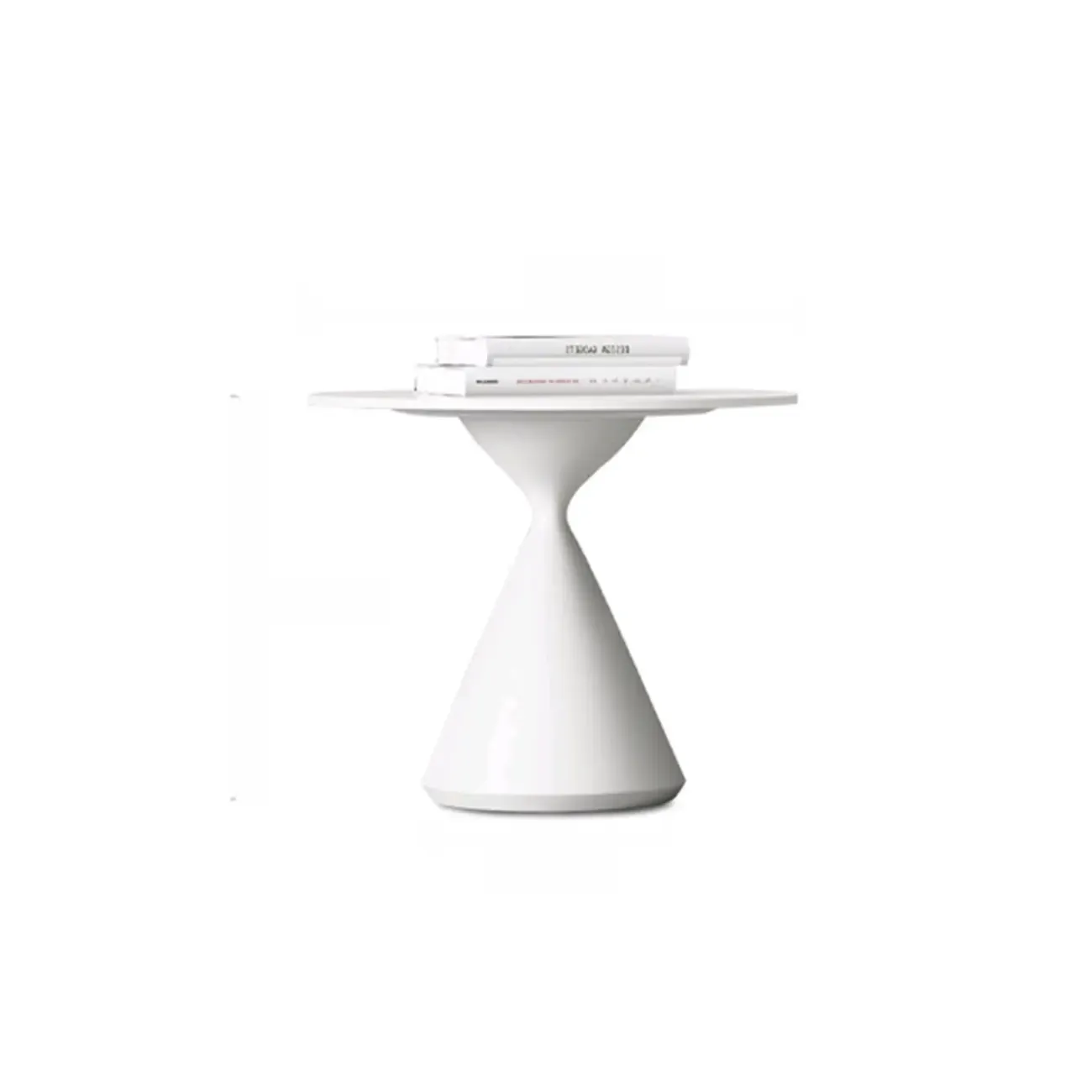 White Round Nesting Coffee Table with Modern Simple Style Image - 11