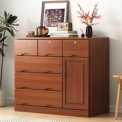 Modern Solid Wood Dressers with 7-Drawers for Living Room Image - 59