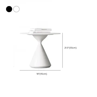 White Round Nesting Coffee Table with Modern Simple Style #size