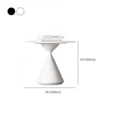 White Round Nesting Coffee Table with Modern Simple Style Image - 14