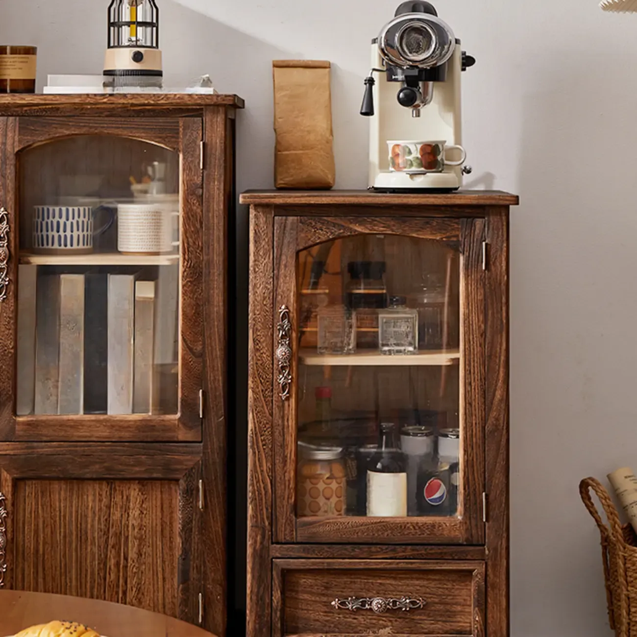 Vintage Wooden Storage Cabinet with Elegant Design Image - 2