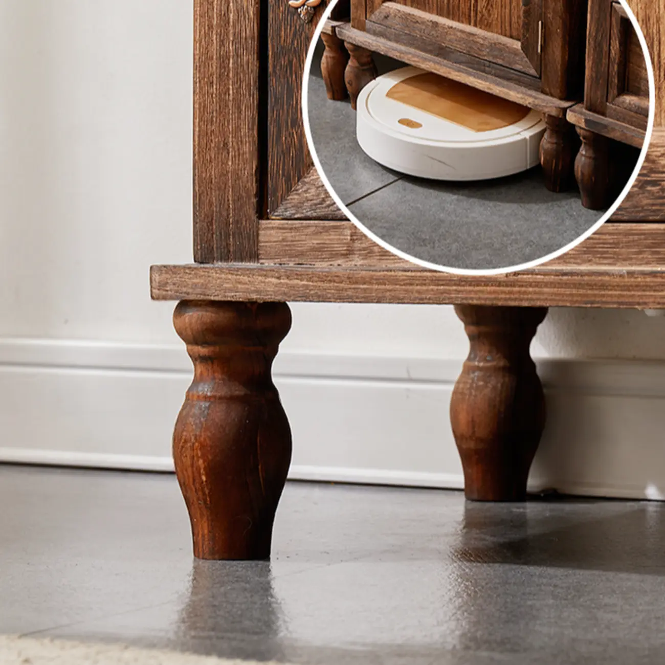 Vintage Wooden Storage Cabinet with Elegant Design Image - 3 | homeyfad