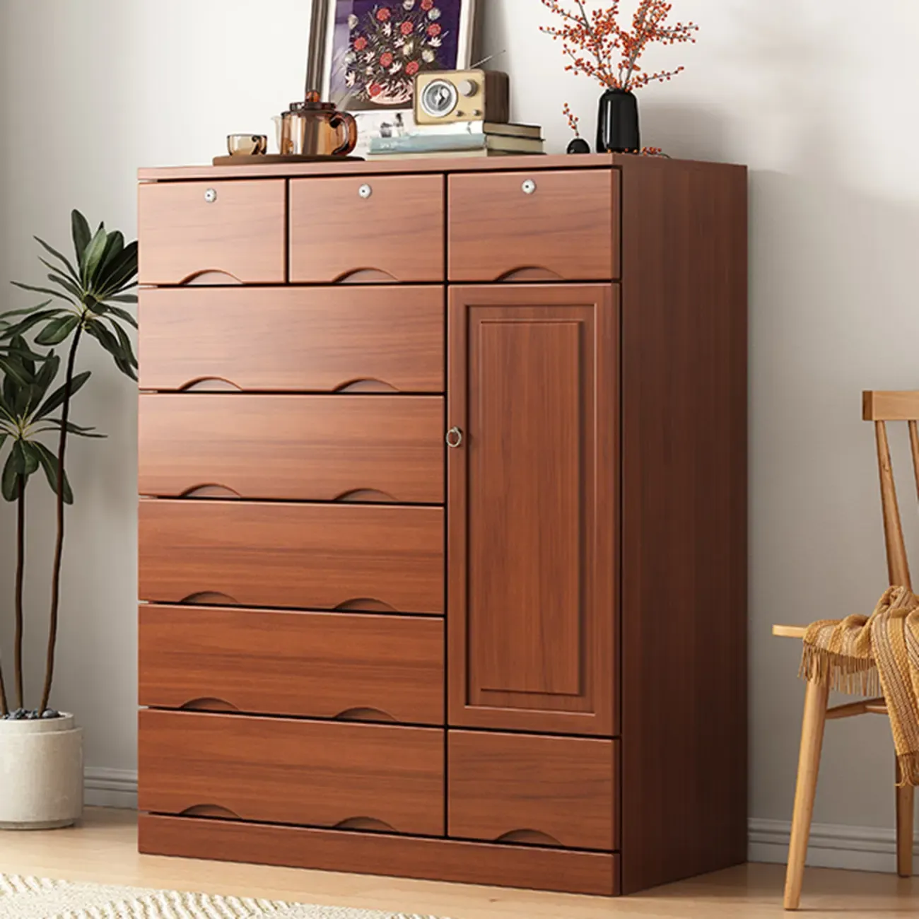Modern Solid Wood Dressers with 7-Drawers for Living Room Image - 63