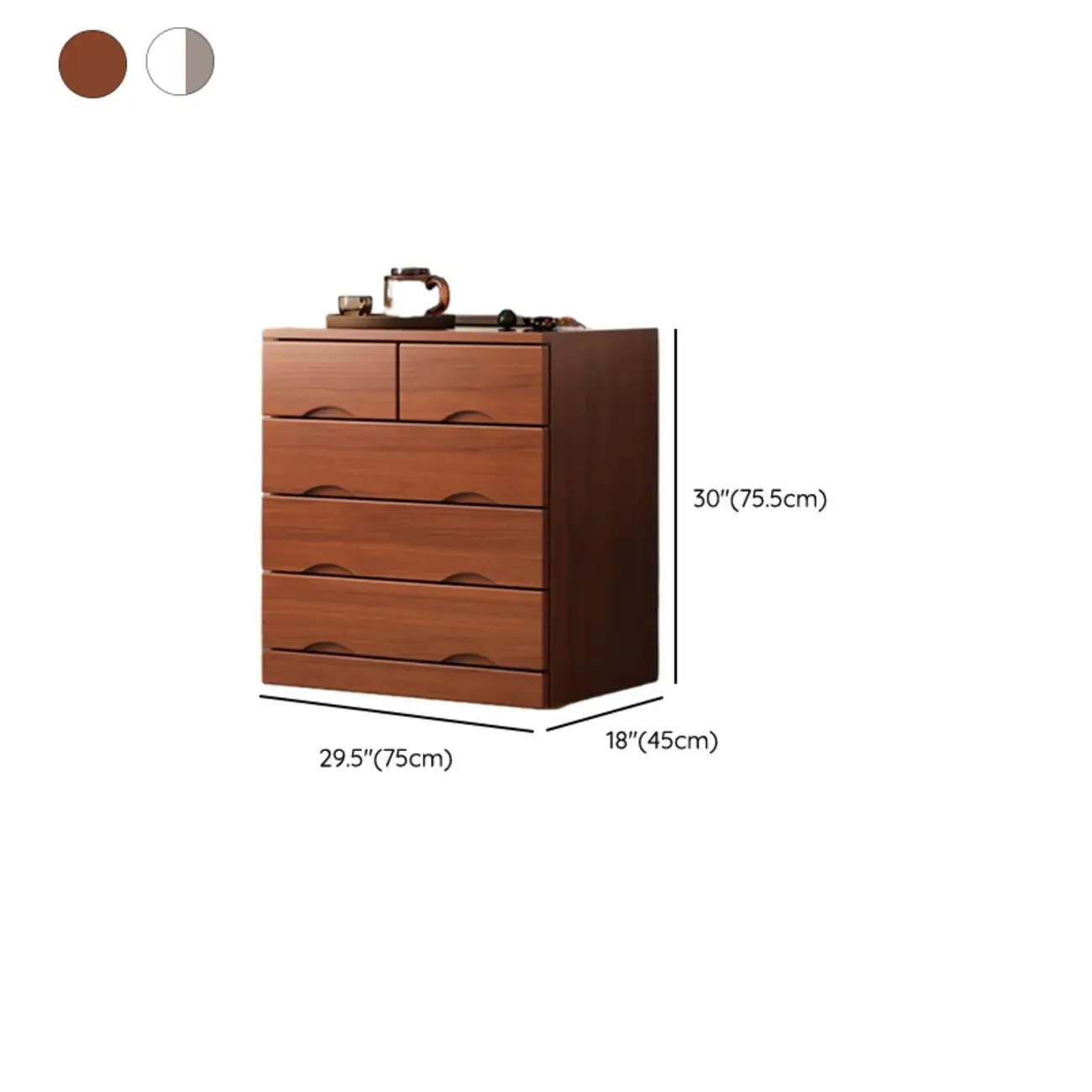 Modern Solid Wood Dressers with 7-Drawers for Living Room #size