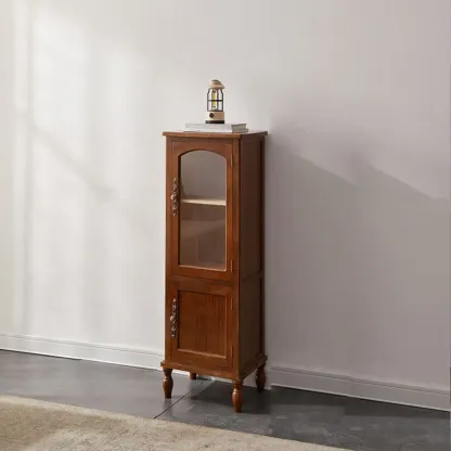 Vintage Wooden Storage Cabinet with Elegant Design Image - 10