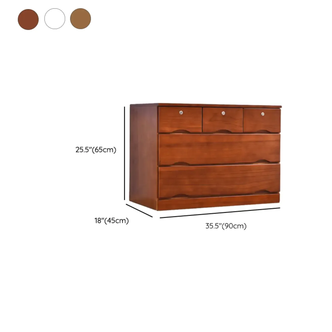 Modern Solid Wood Dressers with 7-Drawers for Living Room Image - 74