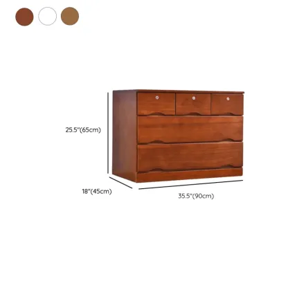 Modern Solid Wood Dressers with 7-Drawers for Living Room Image - 74