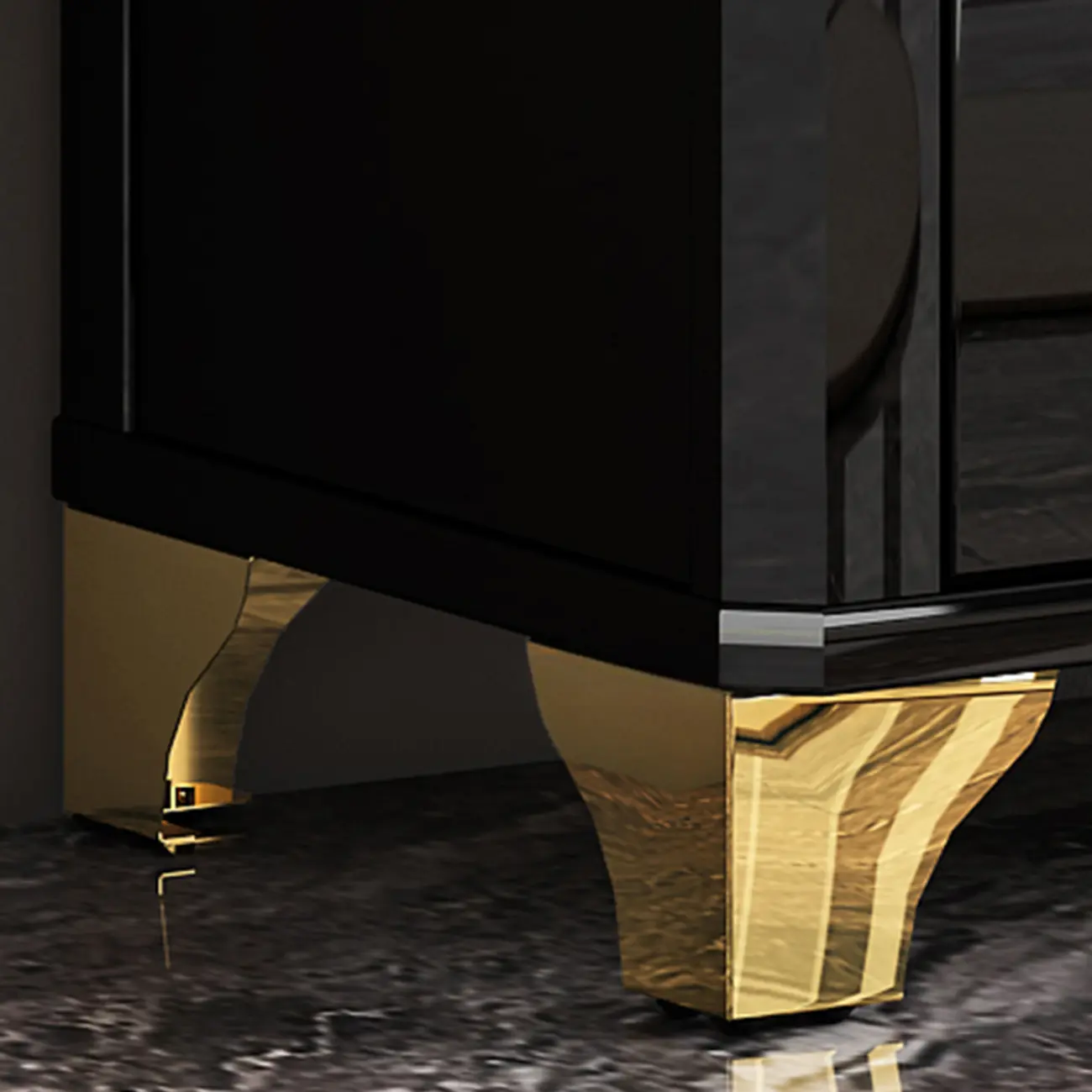 Modern Glass Display Cabinet with Shelves for Living Room Image - 15 | homeyfad