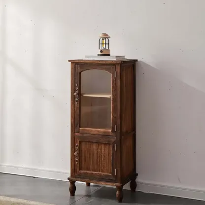 Vintage Wooden Storage Cabinet with Elegant Design Image - 21
