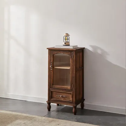 Vintage Wooden Storage Cabinet with Elegant Design Image - 22