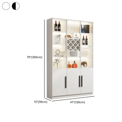 Modern Slab China Display Cabinet with Stemware Stand Image - 34