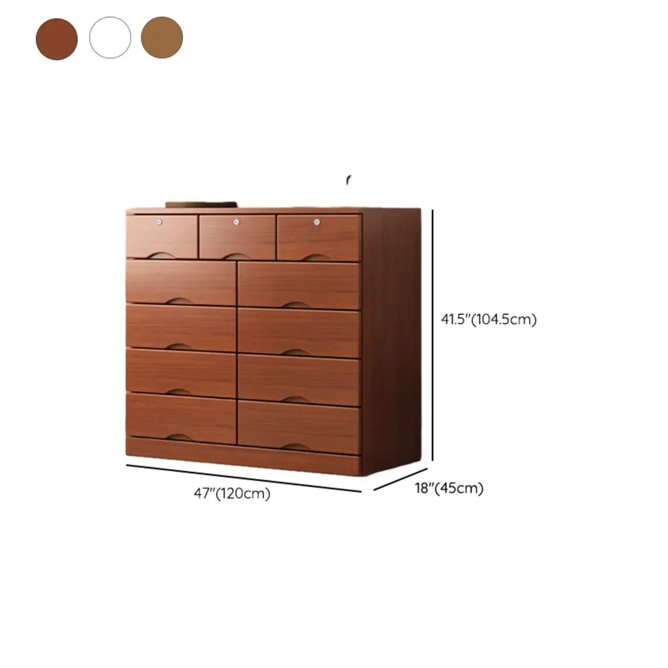Modern Solid Wood Dressers with 7-Drawers for Living Room Image - 81