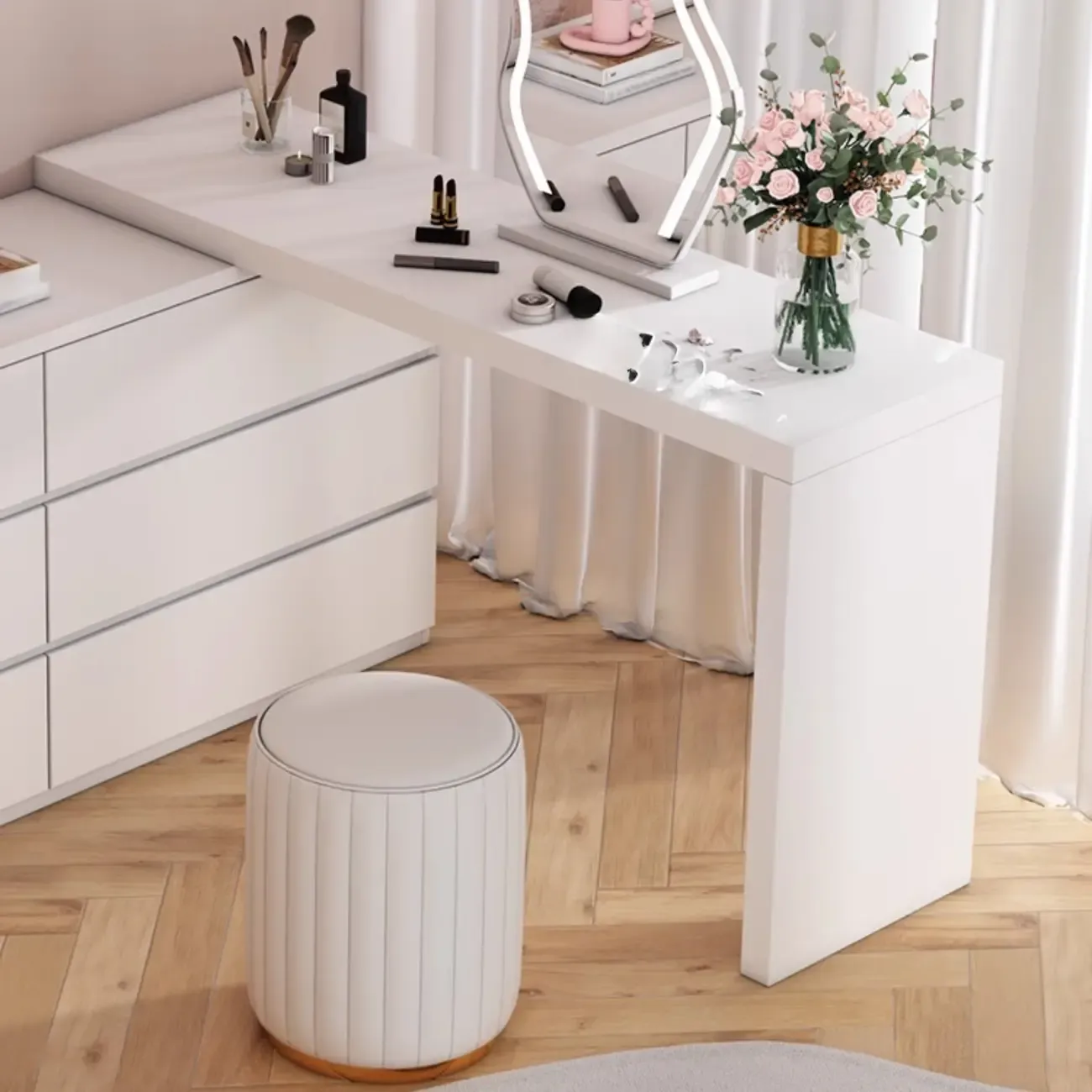 4 Tiers/3 Tiers/5 Tiers Cube Console Dresser/Lingerie Chest for Entry in a Scandinavian Style Image - 15