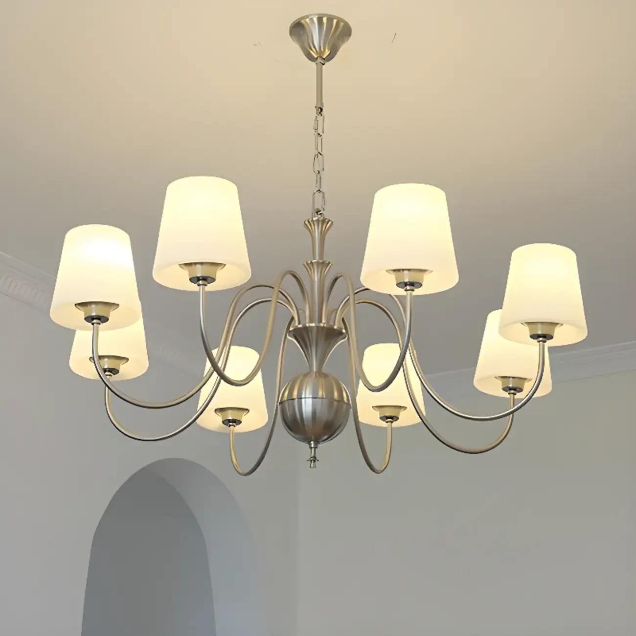 Tradition Vintage Metal LED Chandelier for Dining Room Image - 3