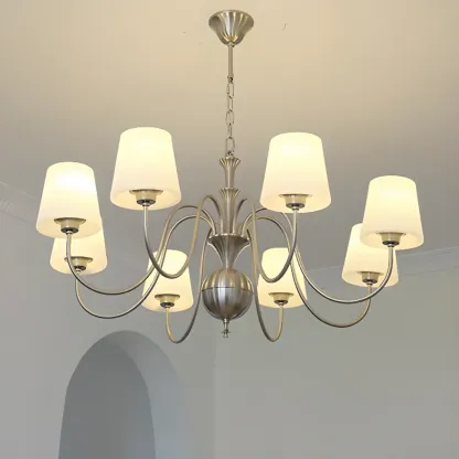 Tradition Vintage Metal LED Chandelier for Dining Room Image - 3