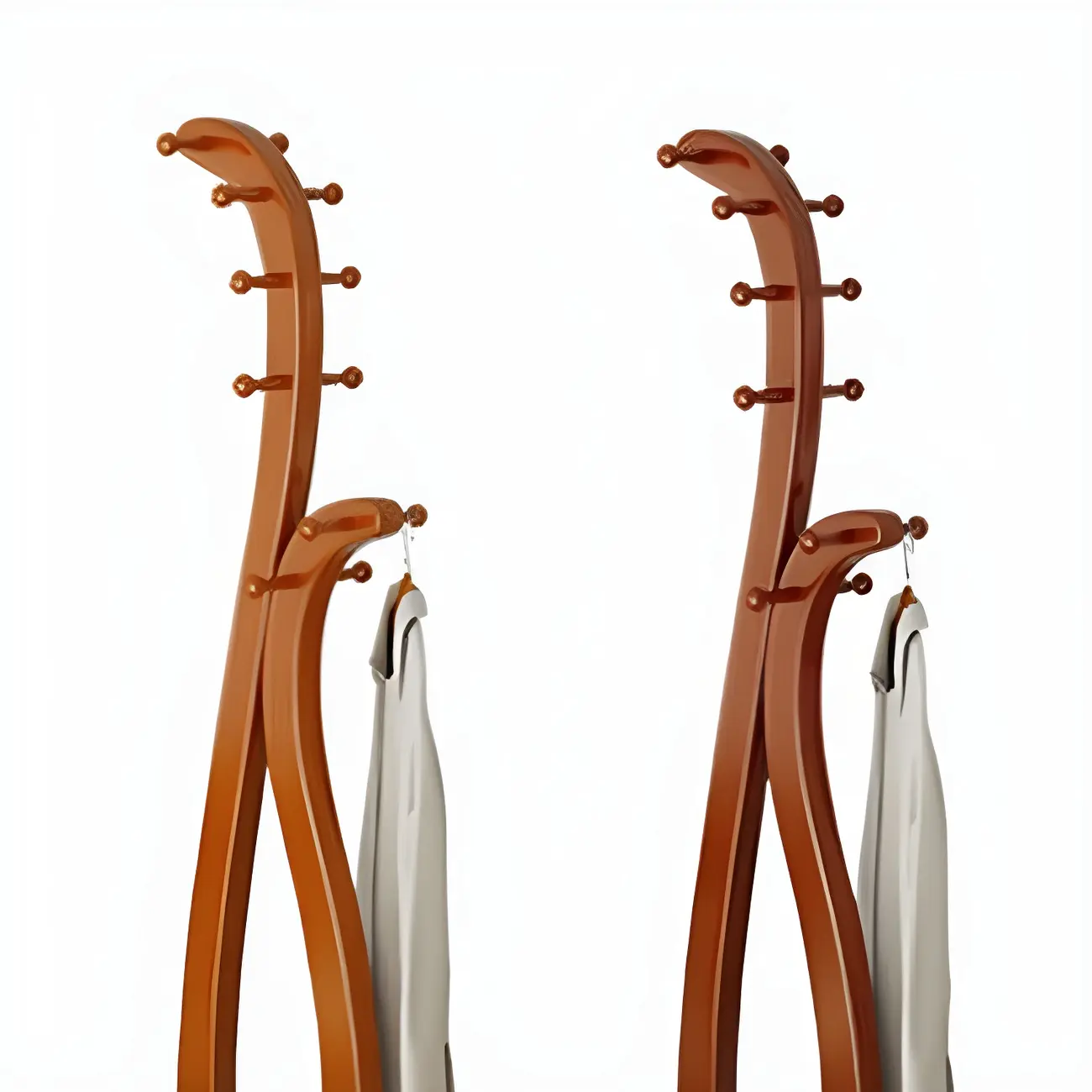 Traditional Solid Wood Freestanding Coat Rack Image - 6 | homeyfad