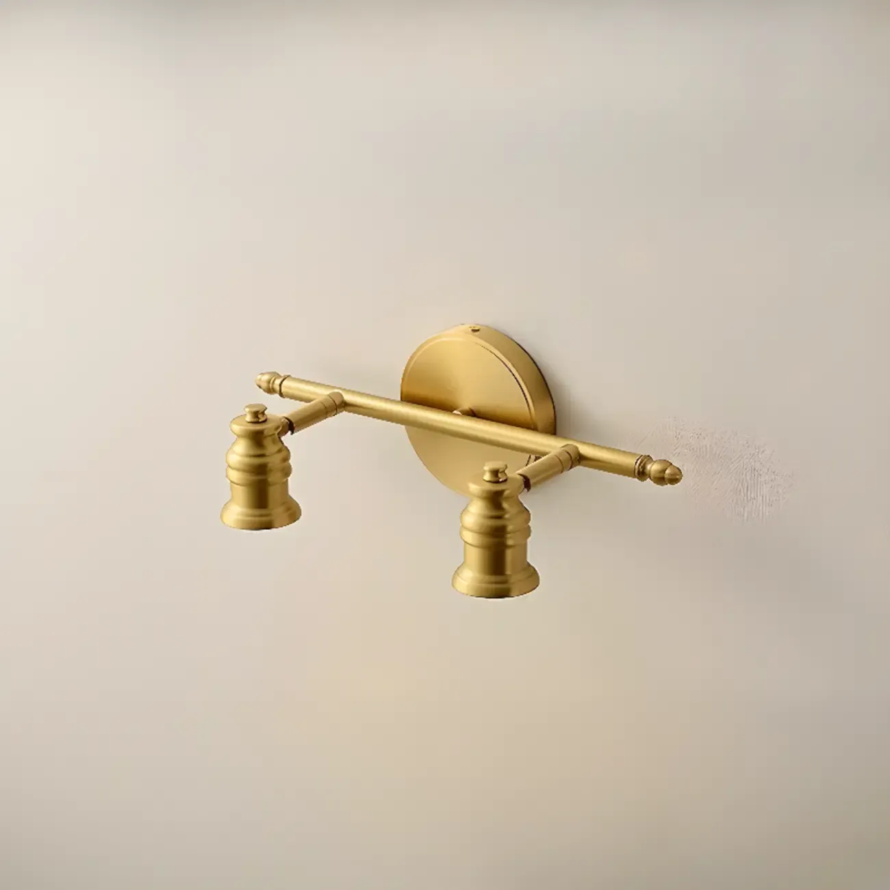 3 Bulb Brass Bath Vanity Light Fixture with Vintage Design Image - 3