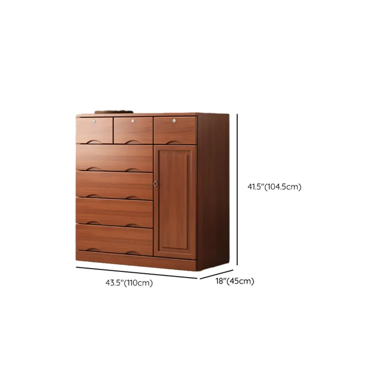 Modern Solid Wood Dressers with 7-Drawers for Living Room Image - 86