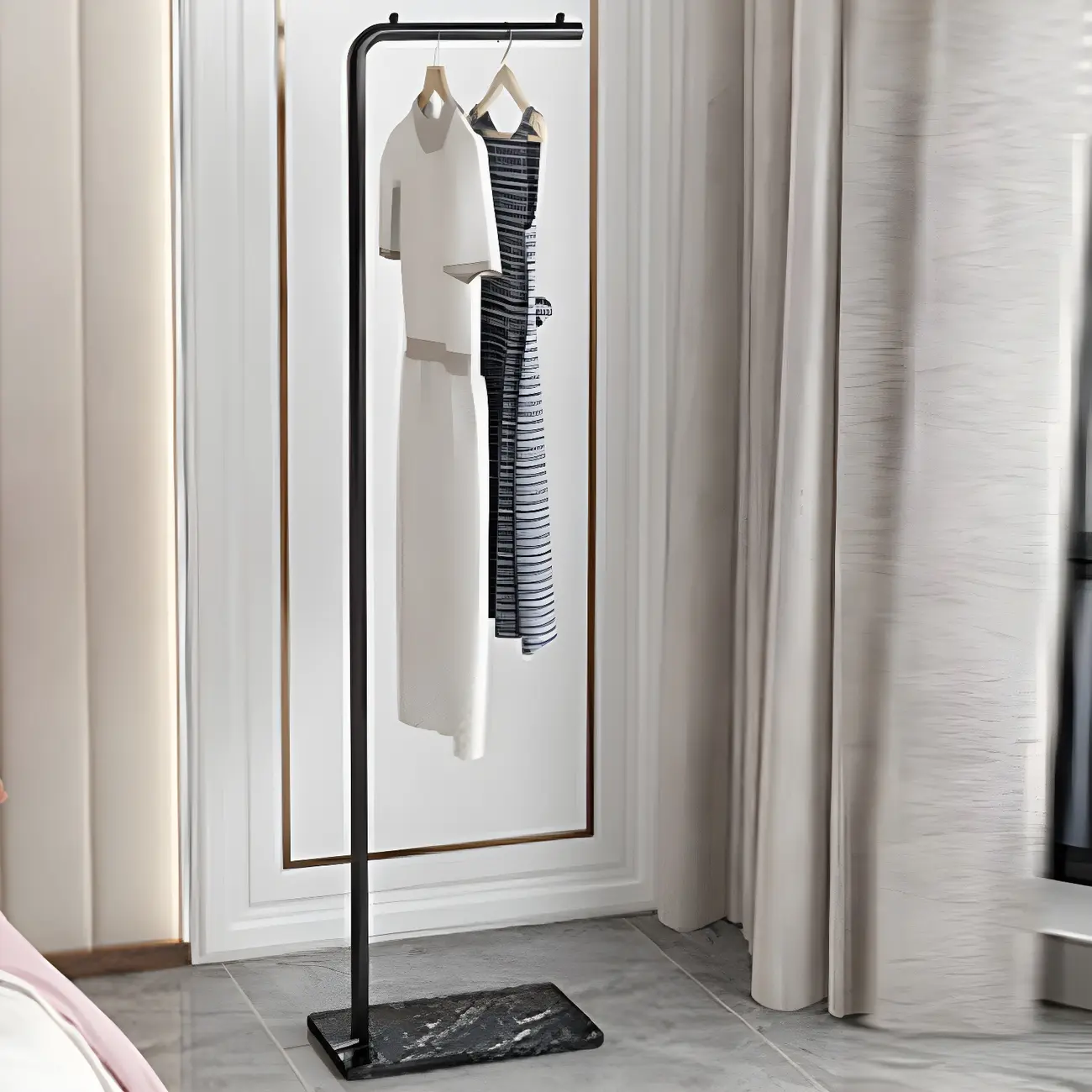 Contemporary Metal Coat Rack with Hooks Image - 4 | homeyfad