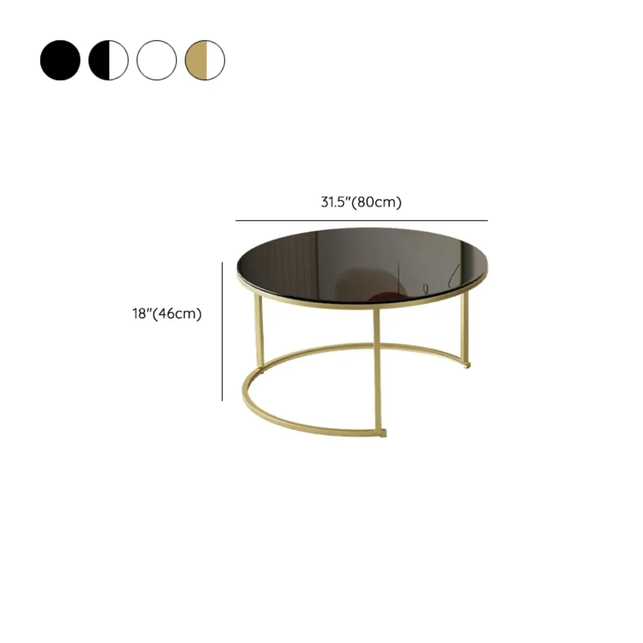 Modern White Coffee Table Set with Metal Frame for Home Use Image - 16