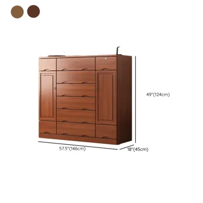 Modern Solid Wood Dressers with 7-Drawers for Living Room Image - 89