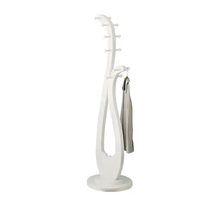 Traditional Solid Wood Freestanding Coat Rack Image - 9