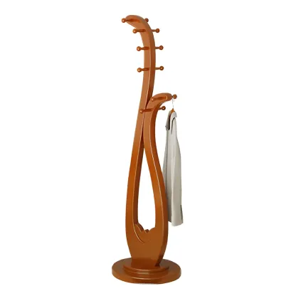 Traditional Solid Wood Freestanding Coat Rack Image - 10