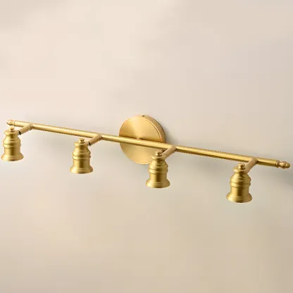3 Bulb Brass Bath Vanity Light Fixture with Vintage Design  Image - 7