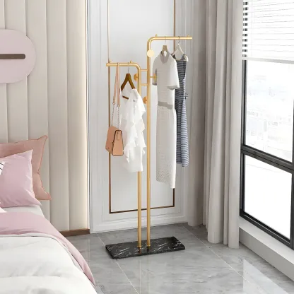 Contemporary Metal Coat Rack with Hooks Image - 7