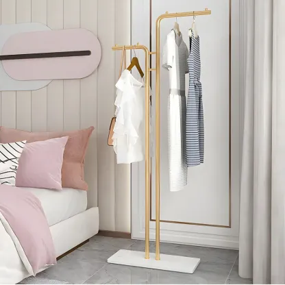 Contemporary Metal Coat Rack with Hooks Image - 8