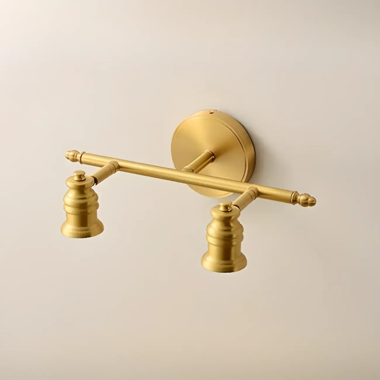 3 Bulb Brass Bath Vanity Light Fixture with Vintage Design Image - 9